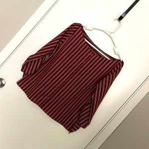 Rare striped Top with ties on sleeves